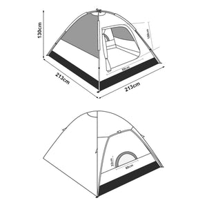 Cort camping Bergeijk 213x213x130cm culori diferite [pro.tec]