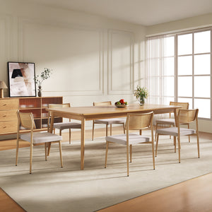 Set scaune bucatarie Jördfjok 79x49x57 cm bej/efect ratan [en.casa] 