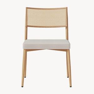 Set scaune bucatarie Jördfjok 79x49x57 cm bej/efect ratan [en.casa] 