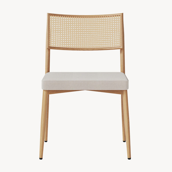 Set scaune bucatarie Jördfjok 79x49x57 cm bej/efect ratan [en.casa] 