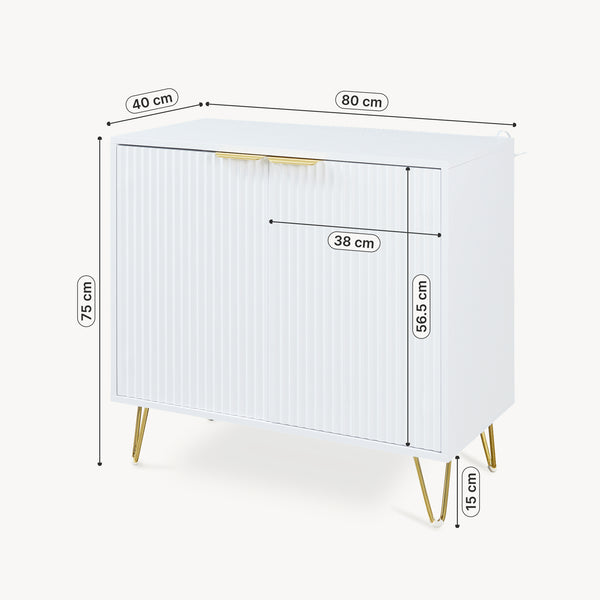 Comoda cu 2 usi Trondi 75x80x40 cm [en.casa] 