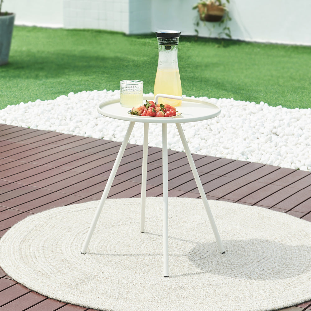Masuta gradina rotunda Fosen 55x42cm otel [en.casa]