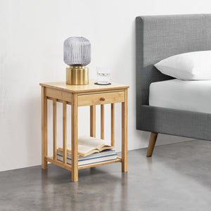 Noptiera Ranua 51x40x35cm bambus natur [en.casa]
