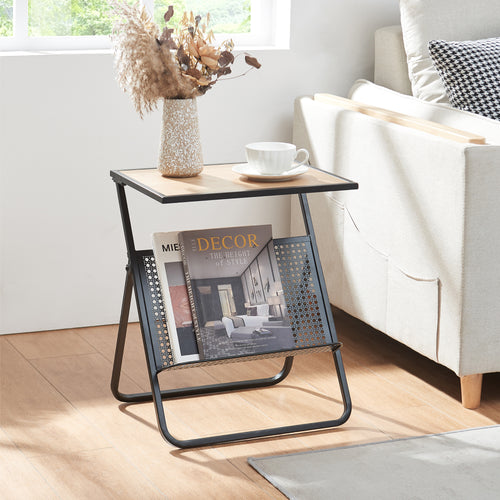 Masuta cu suport ziare Jäller 48x40x30 cm [en.casa]