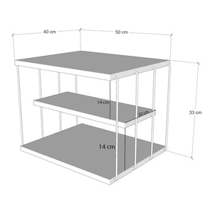 Masuta Åtvidaberg 50x40x33cm culori diferite [en.casa]