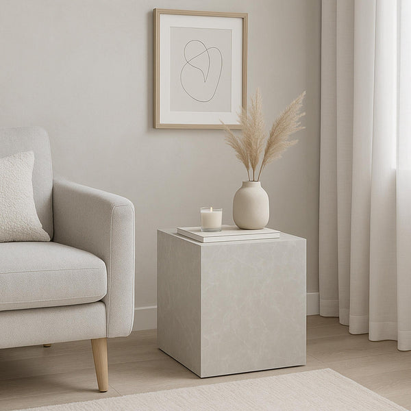 Masuta cub Ellelu 45x40x40 cm mdf  [en.casa]