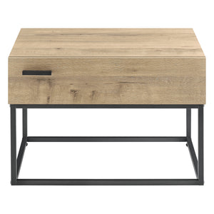 Masuta living Hylte cu sertar negru/efect stejar [en.casa] 