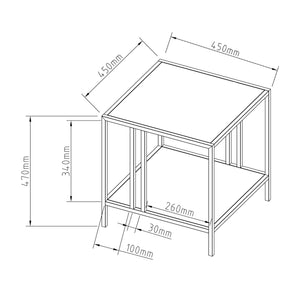 Masă laterală Kumlinge în diferite culori și dimensiuni [en.casa]