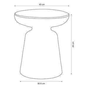 Masuta rotunda Posio 44x40 cm plastic [en.casa]