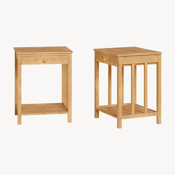 Noptiera Ranua 51x40x35cm bambus natur [en.casa]
