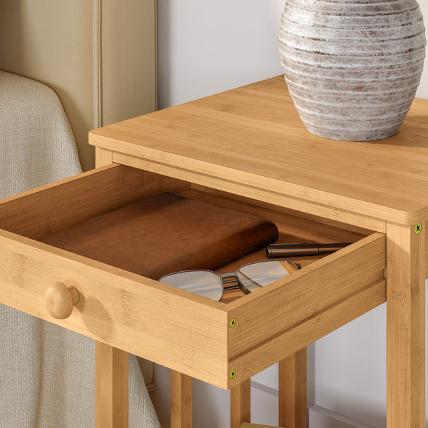 Noptiera Ranua 51x40x35cm bambus natur [en.casa]
