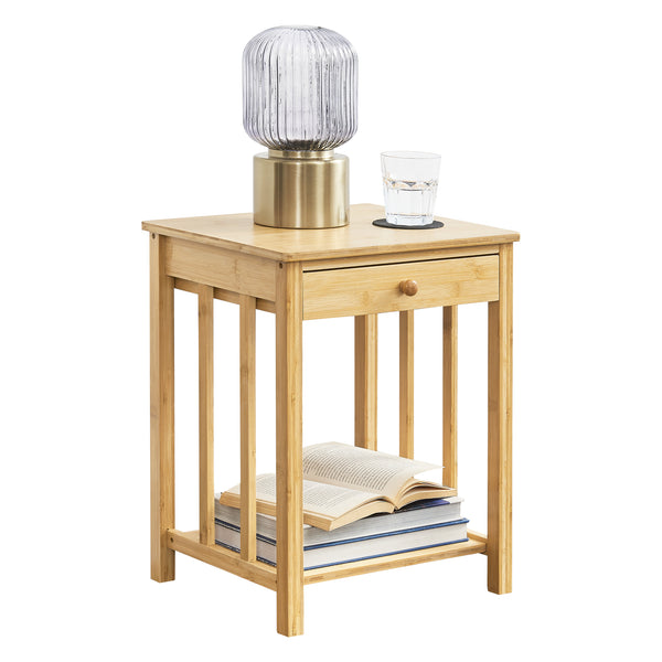 Noptiera Ranua 51x40x35cm bambus natur [en.casa]