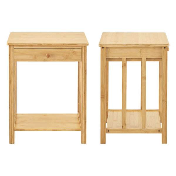 Noptiera Ranua 51x40x35cm bambus natur [en.casa]
