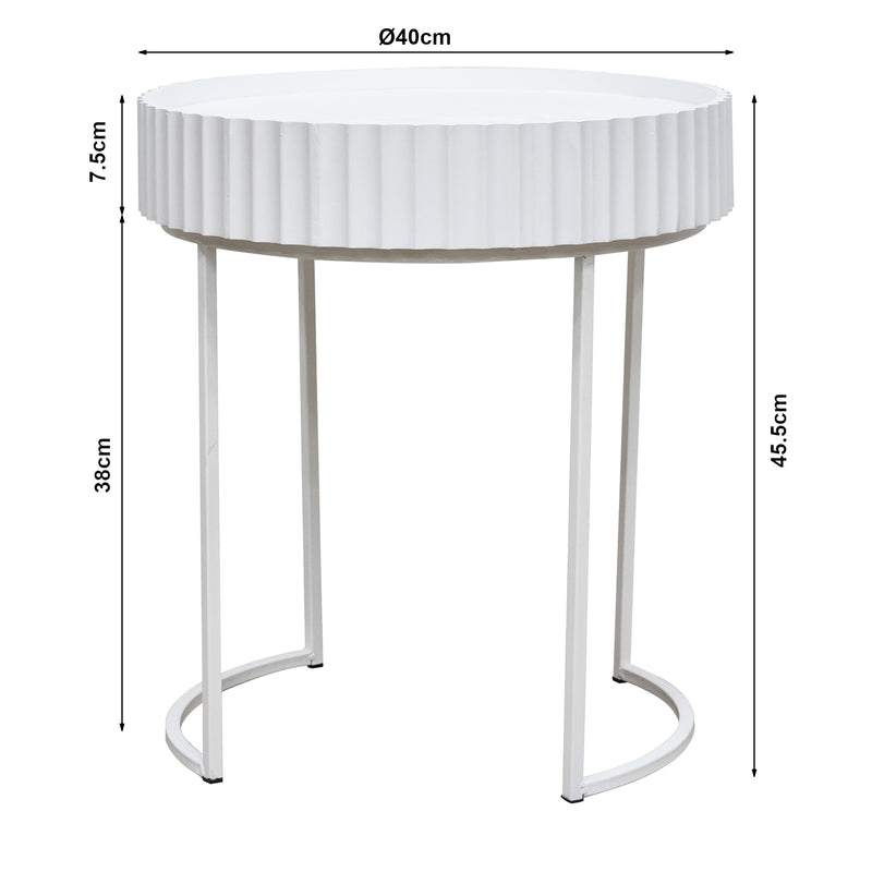 Schiță cotată Masuta rotunda Rill 46x40 cm [en.casa]