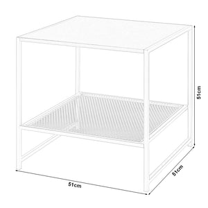 Noptiera Ruokolahti 51x51x51cm otel [en.casa]