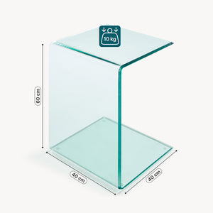 Masuta C semicurbata Trölmapilu 60x40x40 cm sticla [en.casa]