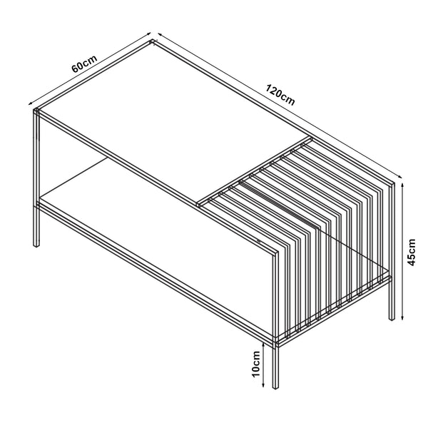 Masuta cafea Parghos 120x60x45 cm [en.casa]