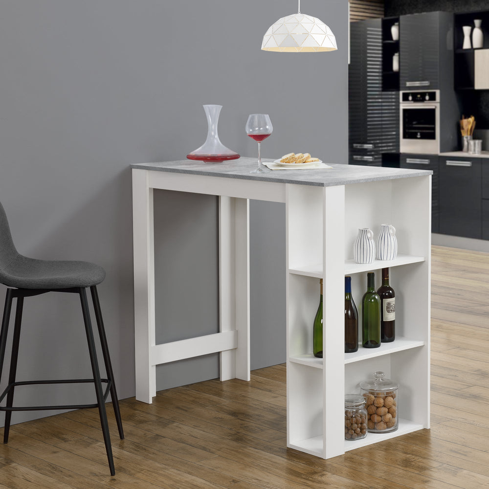 Bartisch Danderyd 120x60x106 cm mit 3 Ablagefächern [en.casa] - premiumXL