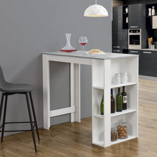 Masa bar cu raft incorporat Danderyd 120x60x105 cm [en.casa]