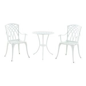 Set bistro 1 masa si 2 scaune gradina Vena aluminiu turnat  [casa.pro]