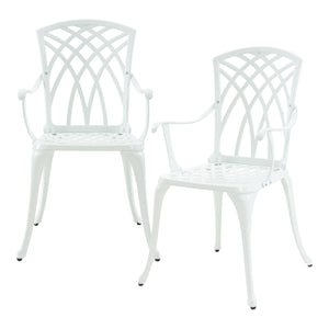 Set bistro 1 masa si 2 scaune gradina Vena aluminiu turnat  [casa.pro]