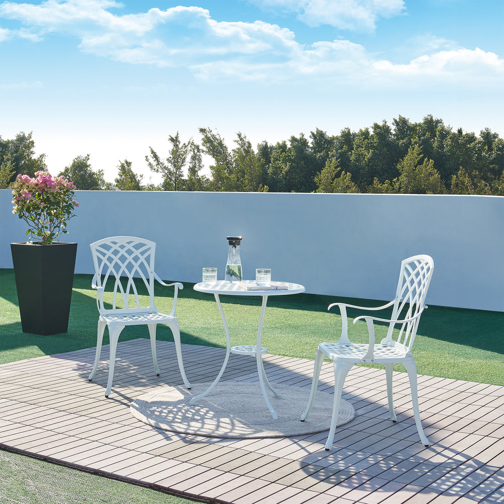 Set bistro 1 masa si 2 scaune gradina Vena aluminiu turnat  [casa.pro]