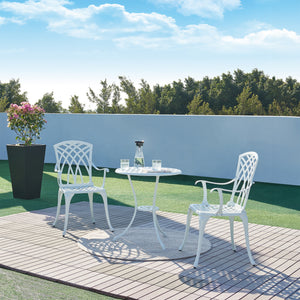 Set bistro 1 masa si 2 scaune gradina Vena aluminiu turnat  [casa.pro]