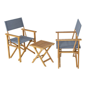 Set bistro pliabil 3 piese Capistrello eucalipt [casa.pro]