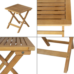Set bistro pliabil 3 piese Capistrello eucalipt [casa.pro]