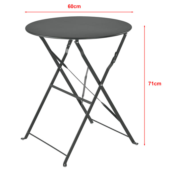 Set bistro Caprile masa cu 2 scaune pliabile culori diferite [en.casa]