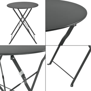 Set bistro Caprile masa cu 2 scaune pliabile culori diferite [en.casa]