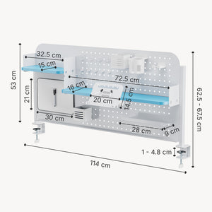 Organizator pentru masa de birou fara gaurire Sauda 114x68 cm [en.casa]