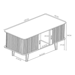 Comoda TV Tysvær 120x40x58cm [en.casa]