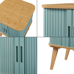 Noptiera Tysvær 58,5x45x45cm bambus [en.casa]