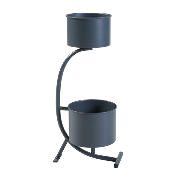 Suport 2 ghivece plante Almelo metal 63x29x21cm [en.casa]