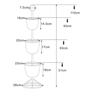 Suport plante Alphen metal [en.casa]