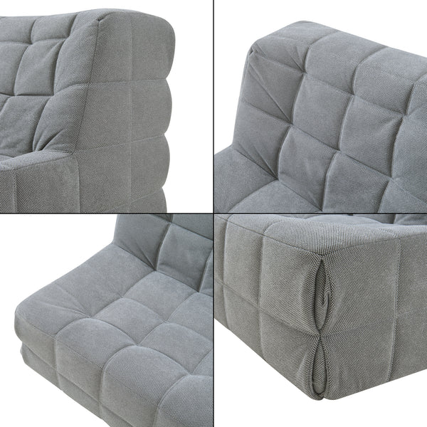 Fotoliu de podea Koskyvn 75x90x100cm textil [en.casa]