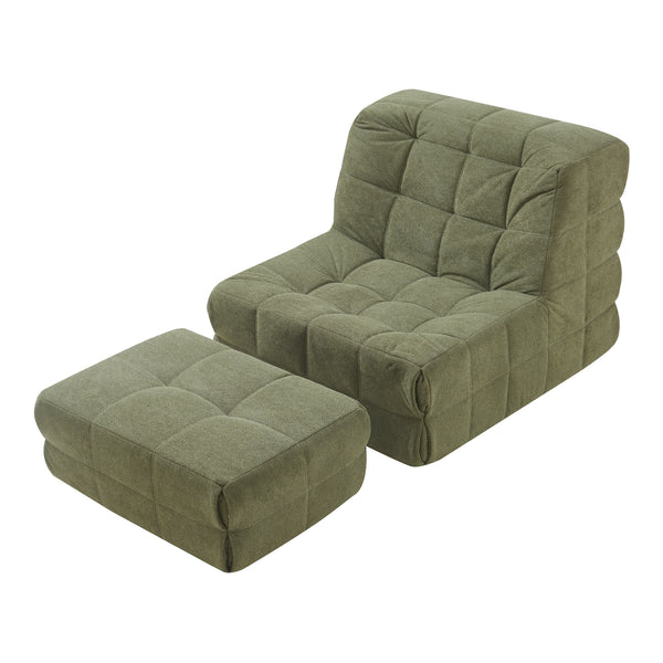 Set fotoliu cu suport picioare Koskyvn 75x90x100 cm textil [en.casa]