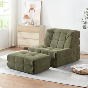 Set fotoliu cu suport picioare Koskyvn 75x90x100 cm textil [en.casa]