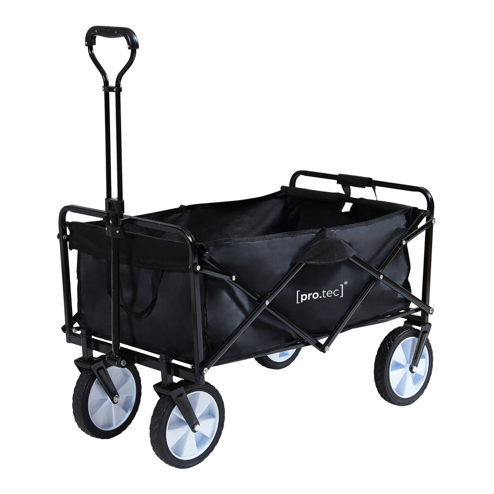 Carucior gradina pliabil Stenlille 84x55cm 80kg otel negru [pro.tec]