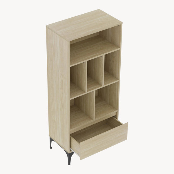 Raft carti Kistiandi 137x60x35 cm [en.casa]