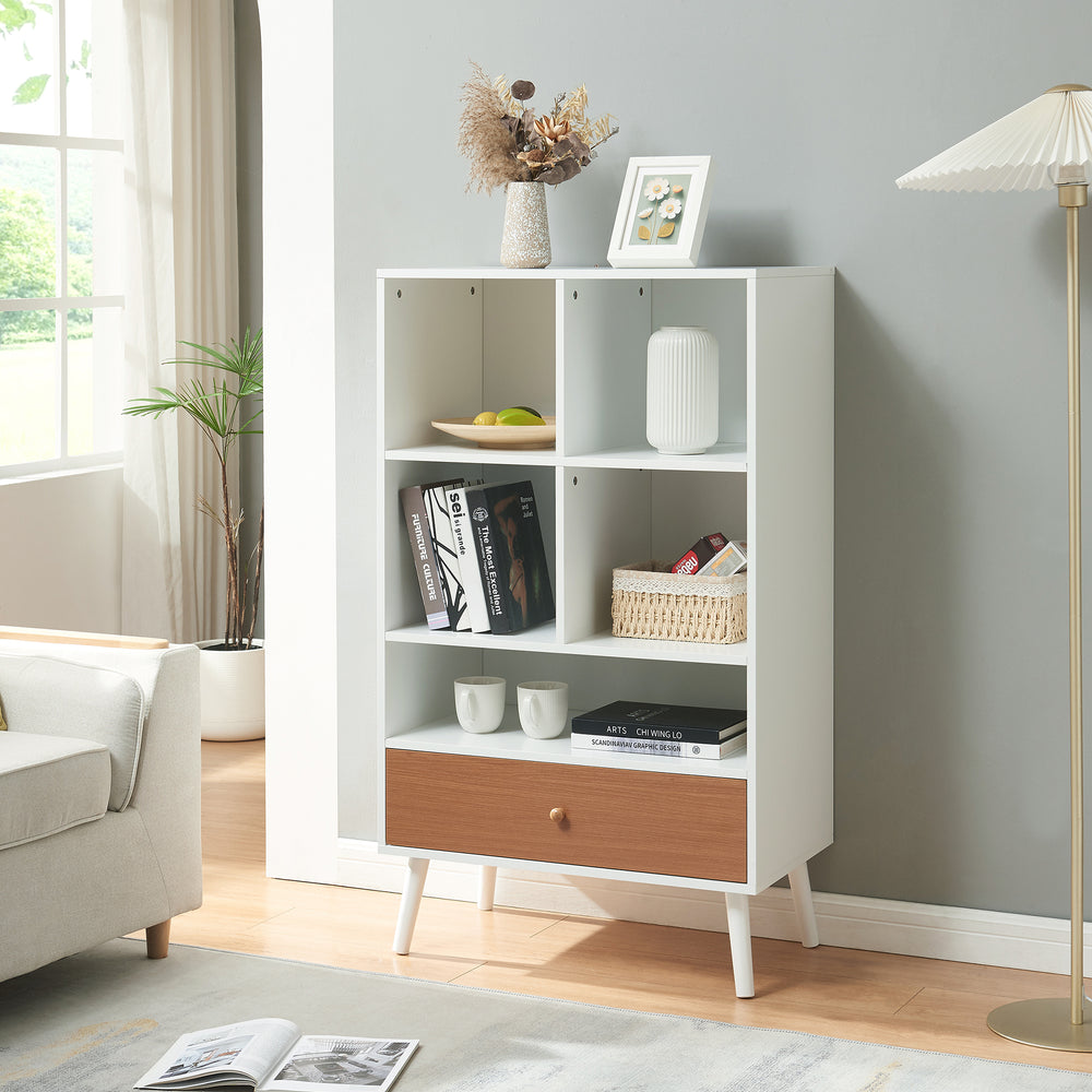 Raft carti Reyljand 120x70x40 cm [en.casa]