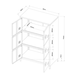 Dulap de birou Hamina 113x80x40cm în diferite culori [en.casa]