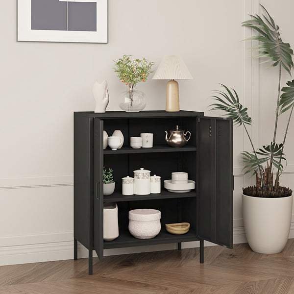 Dulap birou Pyhäranta 101,5x80x40cm otel  [en.casa]
