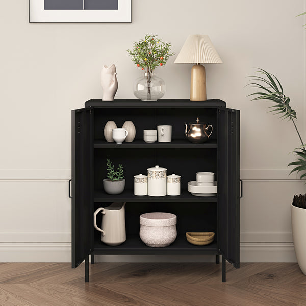 Dulap birou Pyhäranta 101,5x80x40cm otel  [en.casa]