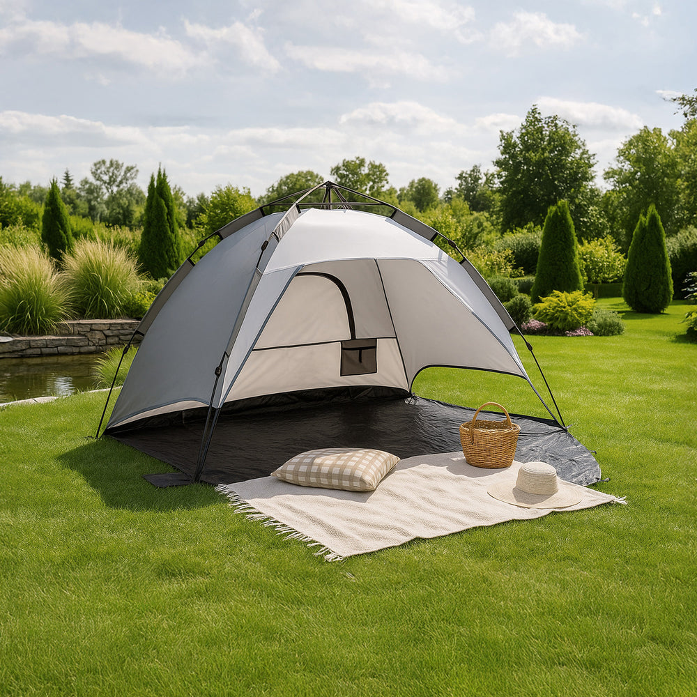 Cort plaja Mullsjö 215 x 135 x 140 cm culori diferite [pro.tec]