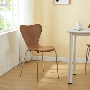 Set 4 scaune bucatarie stivuibile Essunga 80x48x45,5cm metal mesteacan [en.casa]