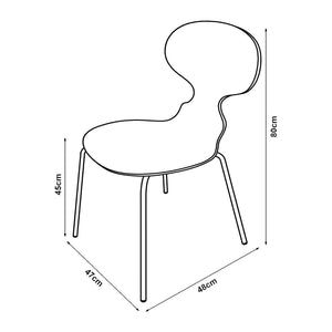 Set 4 scaune bucatarie Kil 80x47x48 cm [en.casa]