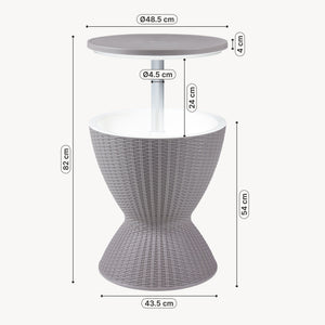  Masa bar cu functie de racire gradina 82x48,5cm plastic cu inaltime reglabila [casa.pro]