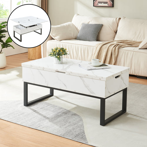 Masuta cafea cu blat extensibil si care se poate ridica Rauli 100x50x47 cm [en.casa]